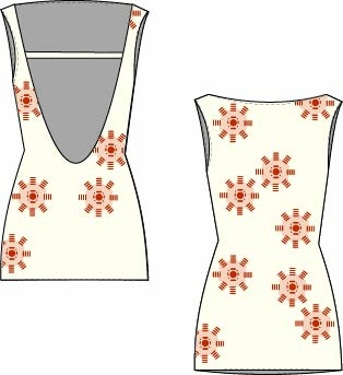 Rust Print Dress