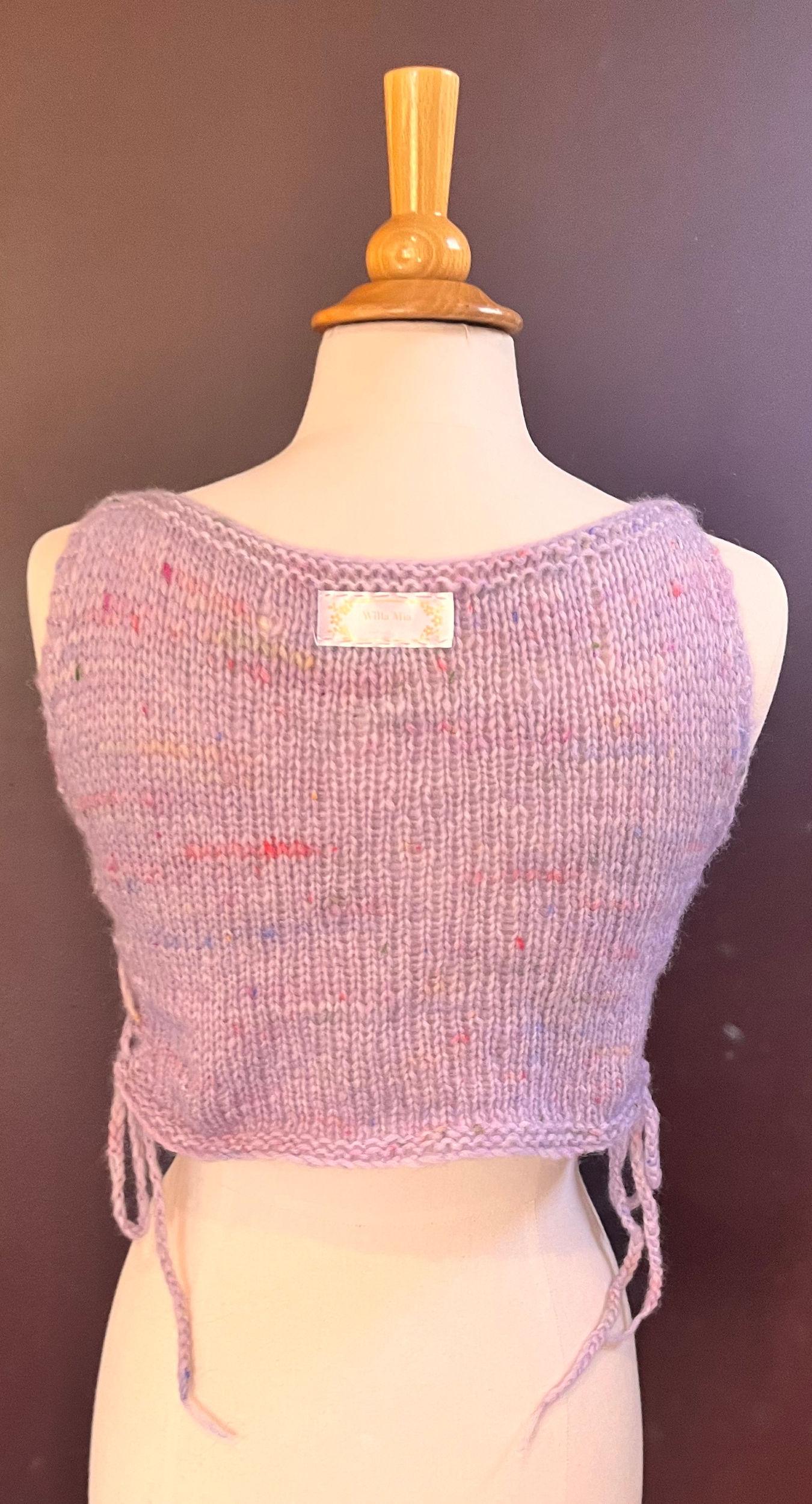 Hand Knit Side Tie Top