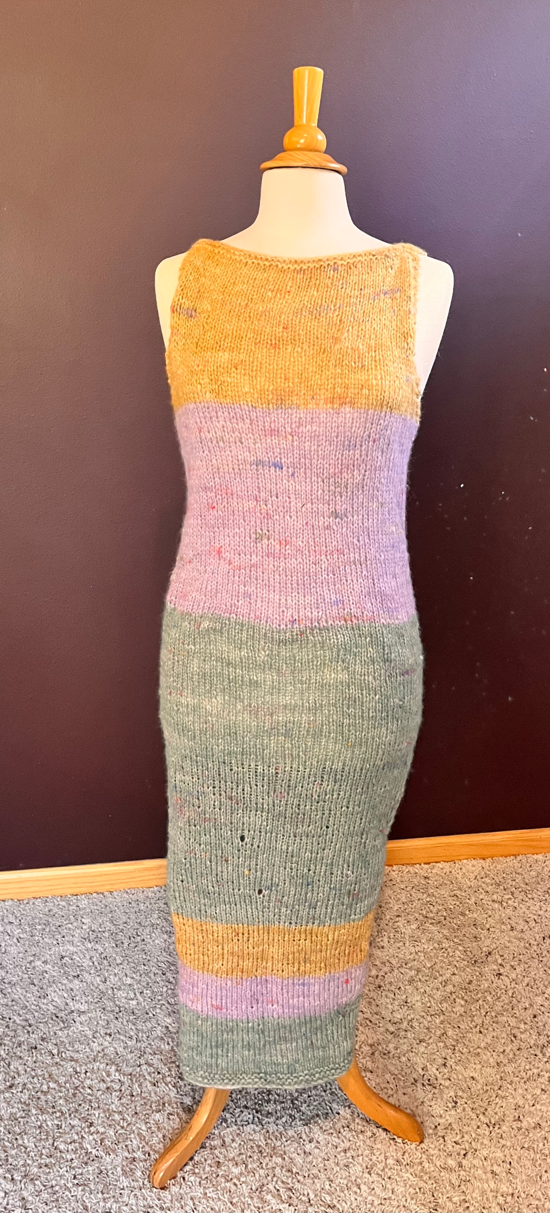 Color-Block Dress — full length